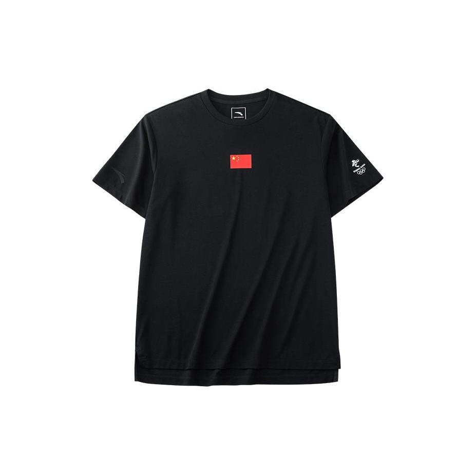 ANTA T Shirts Unisex Black Crew Neck Moderate Straight Fit 152220149-2