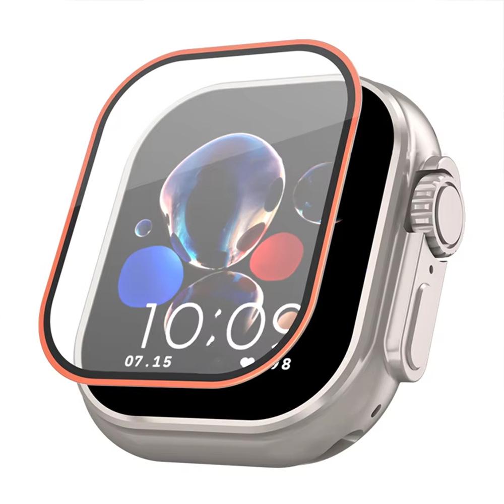 Tempered Glass Screen Protector with Titanium Alloy Frame for Apple Watch Ultra 49mm (iWatch 8)