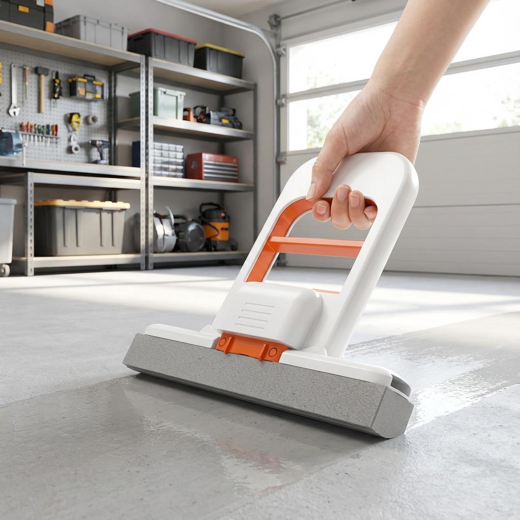 Handheld Desktop Cleaning Mop, No Hand Wash Required. 15x14cm, with Refillable Pads, Quick Dry, Portable