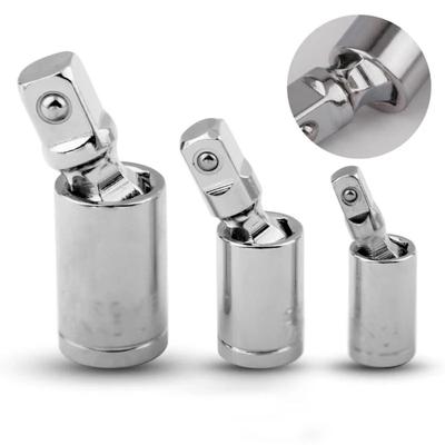 Universal Joint Swivel Socket Adapter Extension Bar Drive Converter 1/4 3/8 1/2 Head Chrome Vanadium Steel Auto Repair Tools