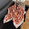 91Cm square scarf silk scarf women's new literary and fashion scarf accessories autumn and winter retro versatile shawl
