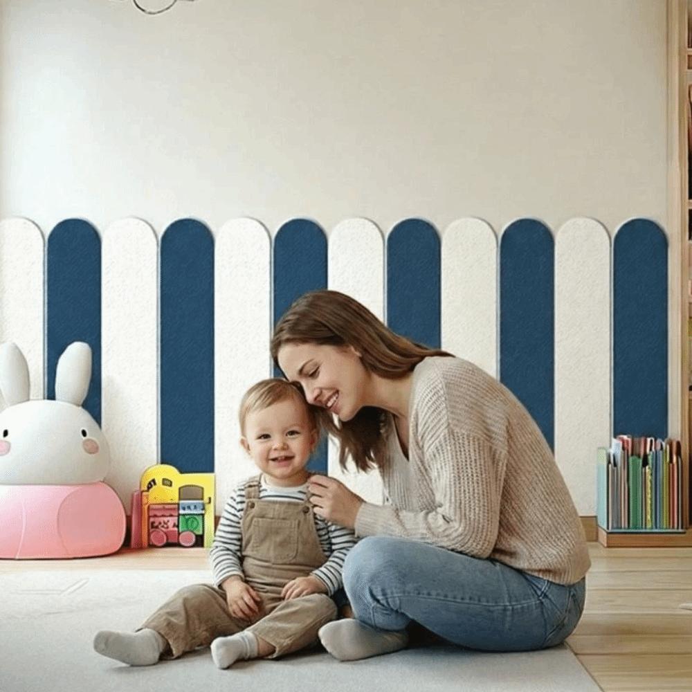 10 pieces/set Self-adhesive Anti-collision Wall Sticker Solid Color Soft Wall Mat  Kindergarten