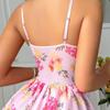 European and American Sexy Floral Lace Perspective Hollow Mesh One-piece Floral Skirt Temptation Sexy Underwear Set
