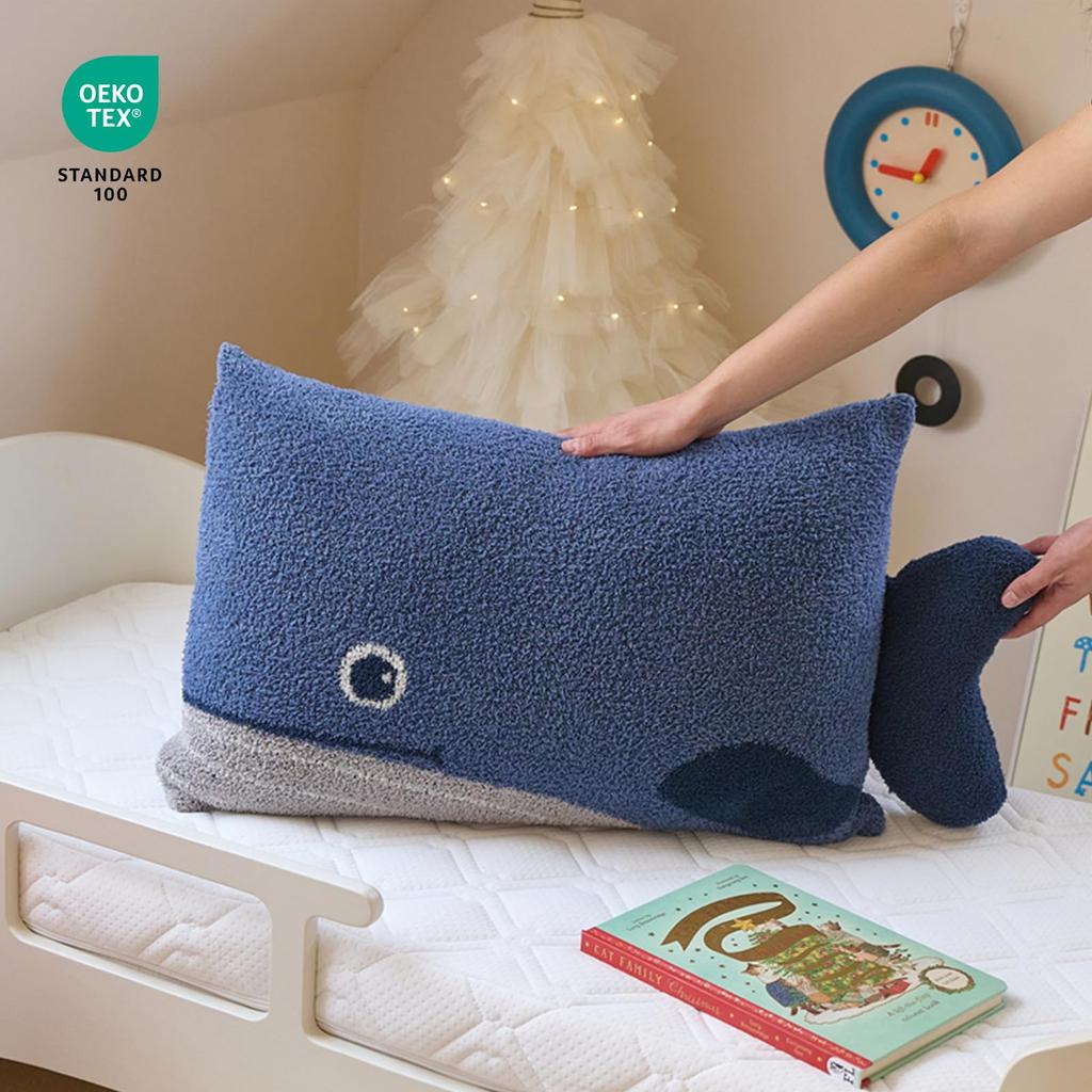 MOKOYA Flauschiges Hugmochi Kissen, Plüschtier, Groß, Niedliches Sofa-/Stuhl Kissen, Nickerchen Kissen Größe, MocoTomo Stilvoller Walflosse
