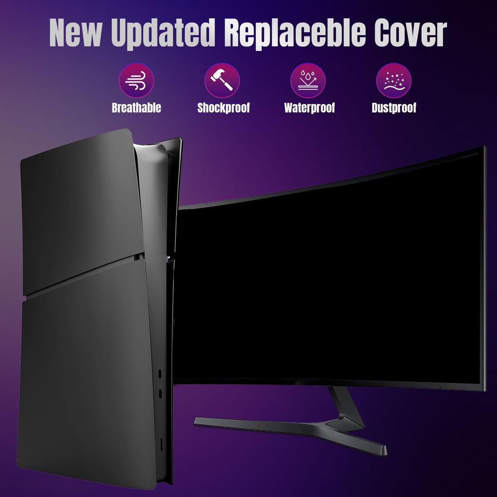 Hard Faceplate Protector Cover for PS5 Slim Digital Version Console Dustproof Case Replacement Shell Gaming Accessories