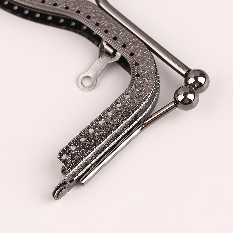 1 Stück Modische Damen Taschen Griff Metall DIY Münzbeutel Tasche Griff Handtasche Verschluss Schloss Bogenrahmen Taschen Zubehör