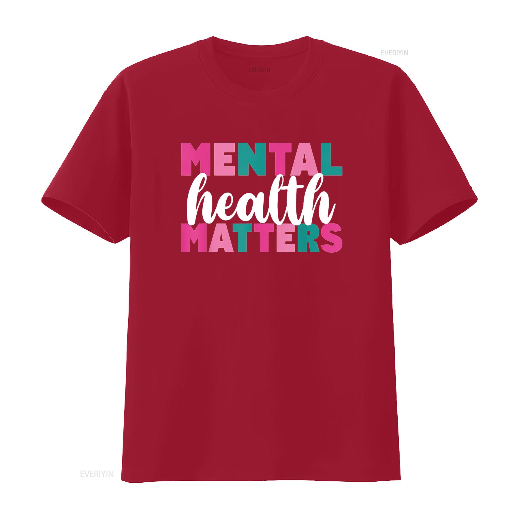 

Mental Health Support Awareness Fun and Stylish Women s T Shirt for Summer Soft Cotton Comfort vintage Washed Breathable S