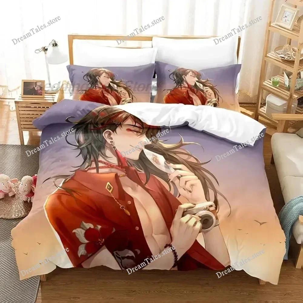 Anime Hololive Vox Akuma Bedding Set Boys Girls Twin Queen Size Duvet Cover Pillowcase Bed Kids Adult Home Textileextile369