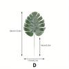 6Pcs Nordic Simulation Soft Rubber Feel Circular Eucalyptus Home Soft Decoration DIY Bouquet with Green Plants.