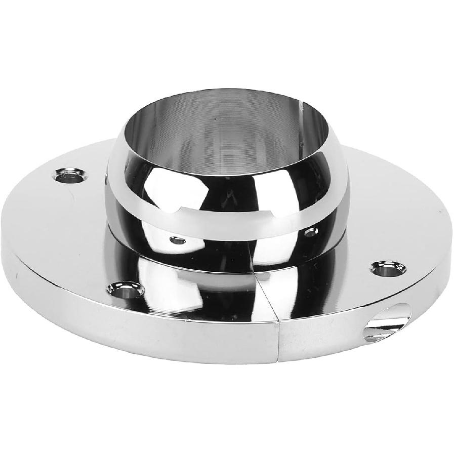 2 Stück Lenksäulen-Bodenhalterung Polierte Runde Aluminiumlegierung Polierte Lenksäulen-Bodenhalterung Ersatz für SBC 350 Motor 2 Zoll