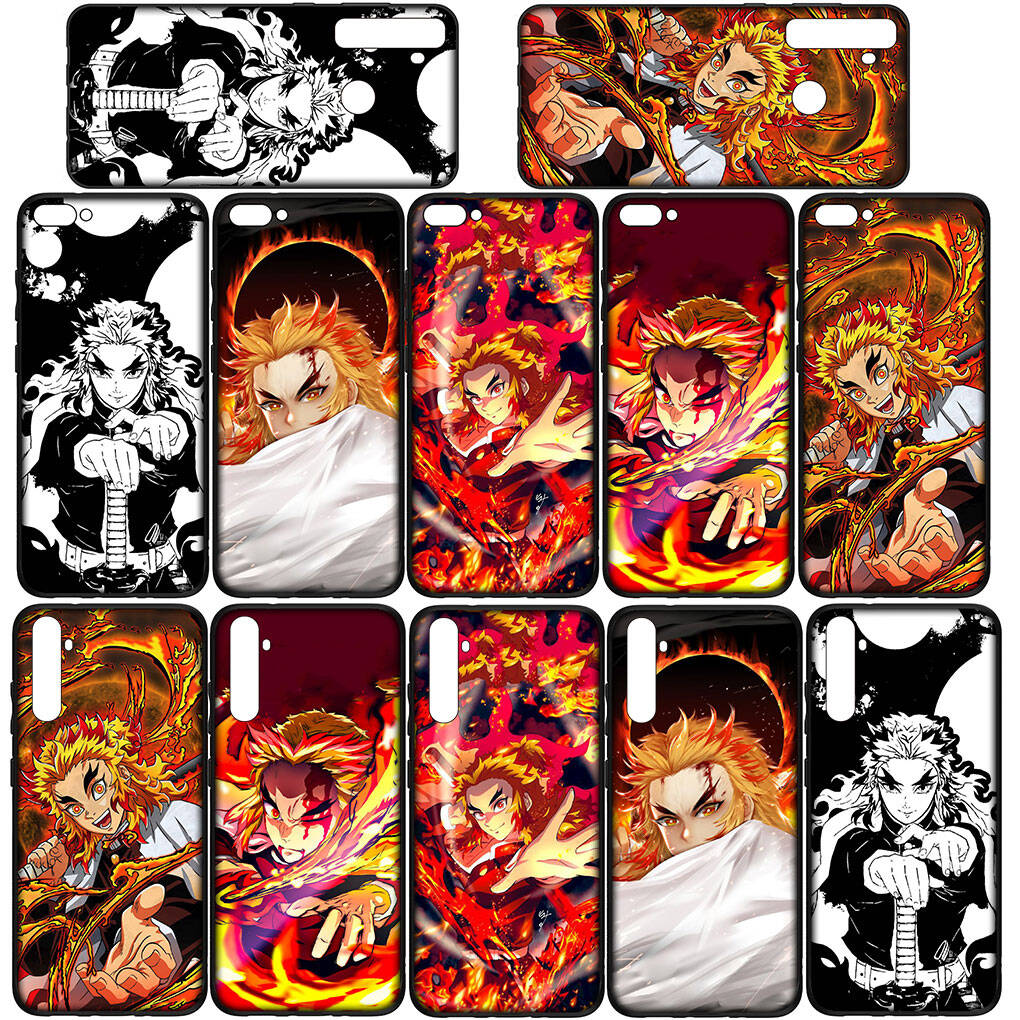 Phone Case for Samsung Galaxy S25 S23 S22 S24 Ultra FE S9 A05 A06 A15 A16 A36 A37 A35 A54 A55 A56 A57 A25 A26 A17 Demon Slayer Rengoku Kyoujurou Cover