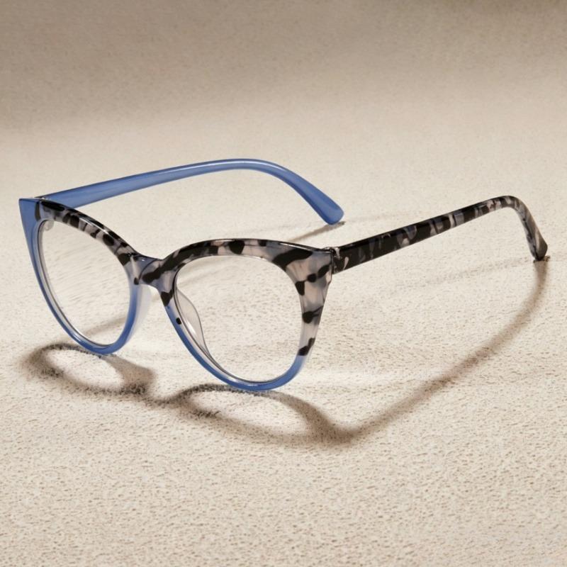 Women's INS Style Fashion Cat-Eye Presbyopia Glasses Two-tone Frames High-definition Trendy Reading Glasses Diopter 0 To +4.0