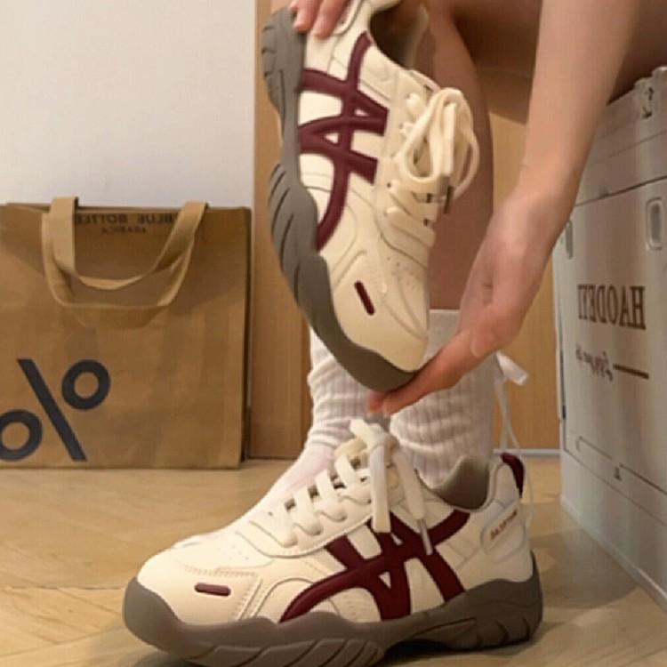 Leather casual retro German training shoes women's 2025 autumn new ins Korean version board shoes breathable and versatile Forrest Gump shoes