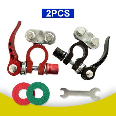 1 Pair Car Battery Terminal Top Post Connectors Quick Release Disconnect Auto Cables Connectors For Cars Vans Trucks Accessories
