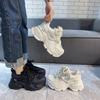 Thick-soled High-heeled Dad Shoes Women's 2025 New Autumn Height Increase of 8m Versatile Trend Small Casual Shoes