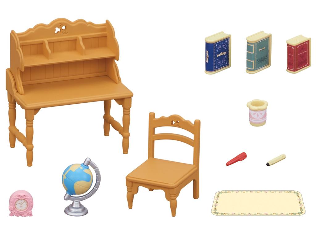 Sylvanian Families Furniture Desk ST Mark Certified Ages Toy Dollhouse Sylvanian Families Epoch EPOCH [Study Set] KA-318 3+ Co., Ltd.