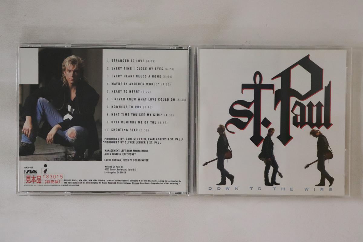 

CD ST. PAUL - Down To The Wire AMCY126PROMO Atlantic 1990 Japan Rock Used