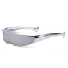 Electroplated Blocking Sunglasses One-piece Mirror Steampunk Sunglasses Vintage Women Eyeglass  Men