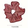 3pcs High End Red Cute Dot Plaid Scrunchies for Women Girls Soft Elastic Hair Ties Gentle Hair Bands Fashion Hair Accessories
