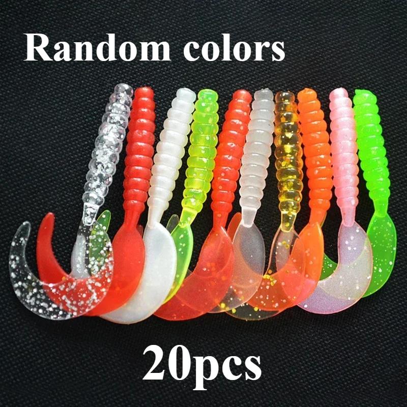 

20 шт. мягкие приманки искусственные рыболовные приманки поддельные рыбные приманки воблер силиконовые приманки для рыболовных принадлежностей новый комплект товаров 3.5cm 0.7g Random Color разноцветный