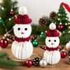 Christmas Snowman Honeycomb Ball Ornaments for Home and Tree Decoration