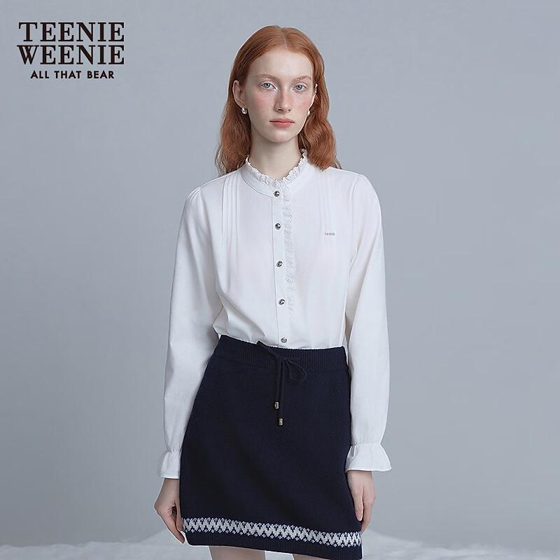 Teenie Weenie Women's Lace High-Collar Chiffon Blouse