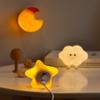 Stars Mini LED Night Light USB Rechargeable Cartoon Moon Silicone Night Light Touch Soft Light For Bedroom Bedside Kids Gift