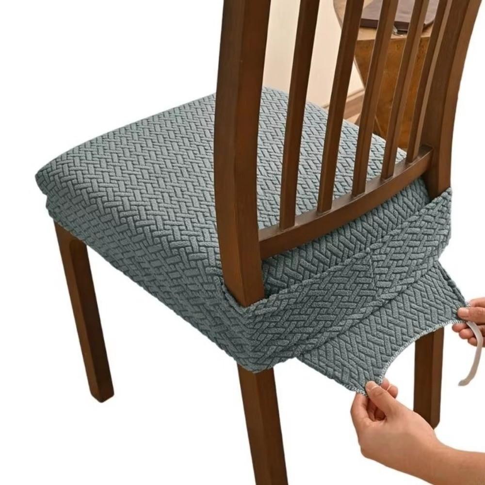Soft Chair Cushion Cover Elastic Chair Slipcover Simple Dining Chair Cover For Office Home Seats