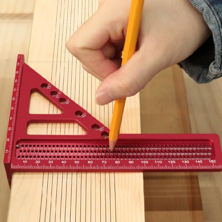 Multiple Angles Measuring Ruler Aluminum Woodworking Square,Angles from 22.5° to 90° Layout Tool for Carpentry
