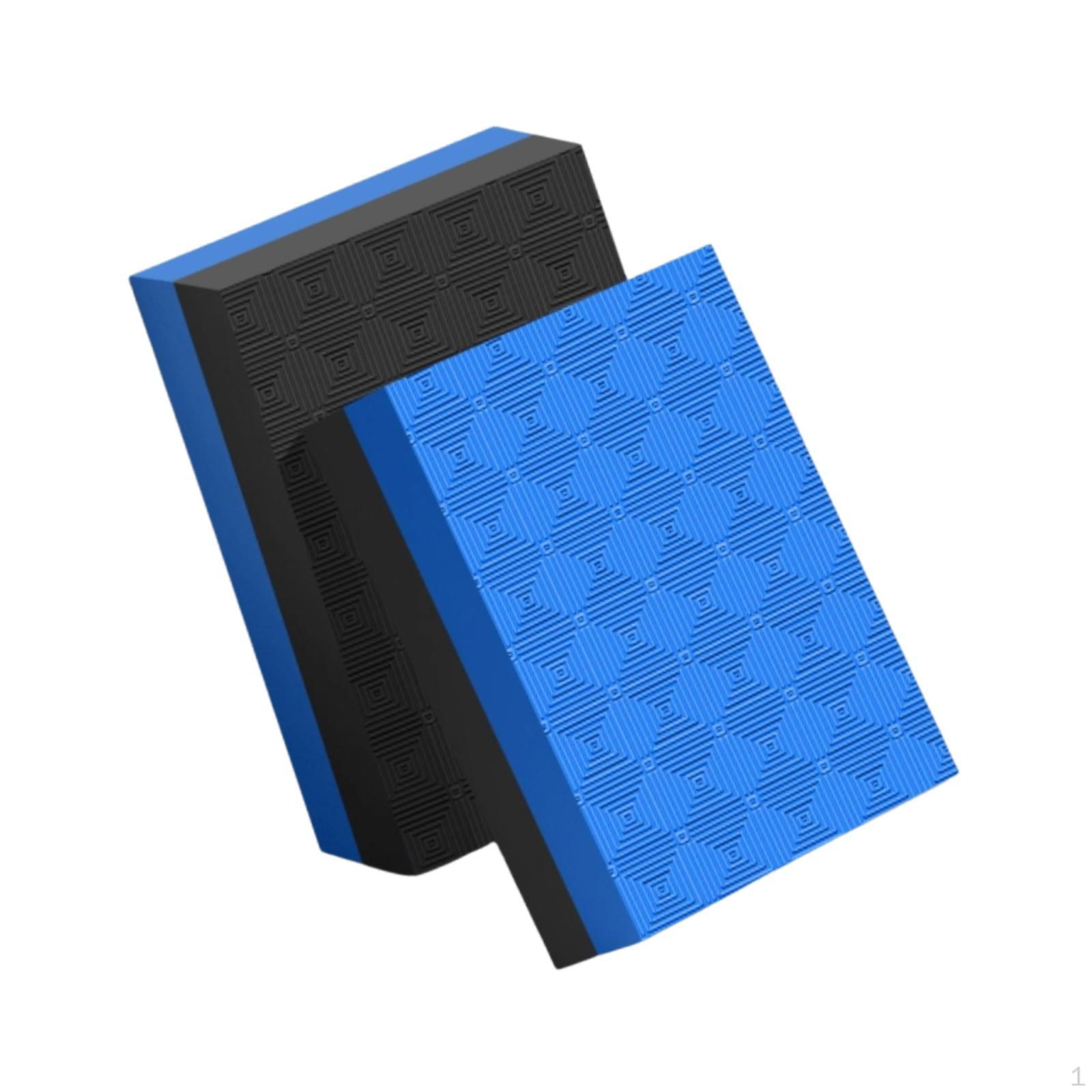 2 Stück Gewichtheben Crash Drop Pads Kreuzheben Gewichtspolster Stoßdämpfender Bodenschutz Geräuscharm Black Blue 50x33x4cm black