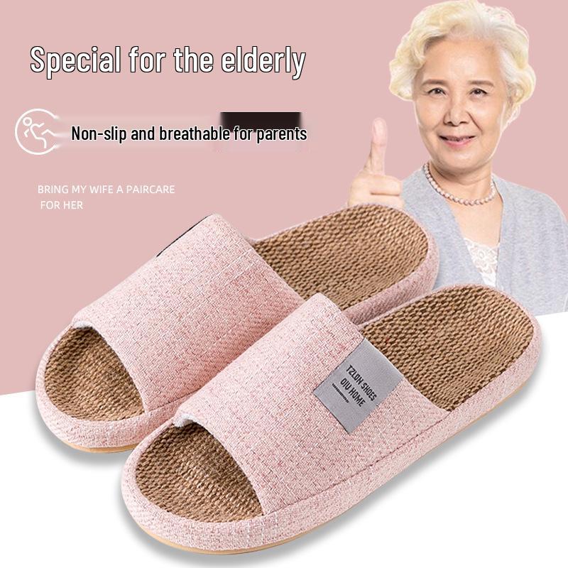 Breathable Cotton & Linen Non-Slip Slippers for Men and Women - All Seasons Wear