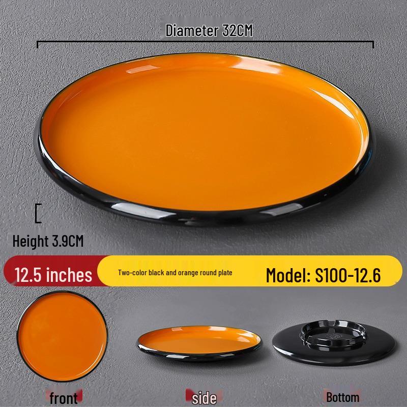 Melamine Nordic Style Cold Dish & Stir-fry Plate for Restaurants and Hotels