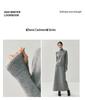 Elegant Women's Cashmere Sweater - Half-High Collar, Saddle Shoulder, Solid Color Knit for Autumn and Winter