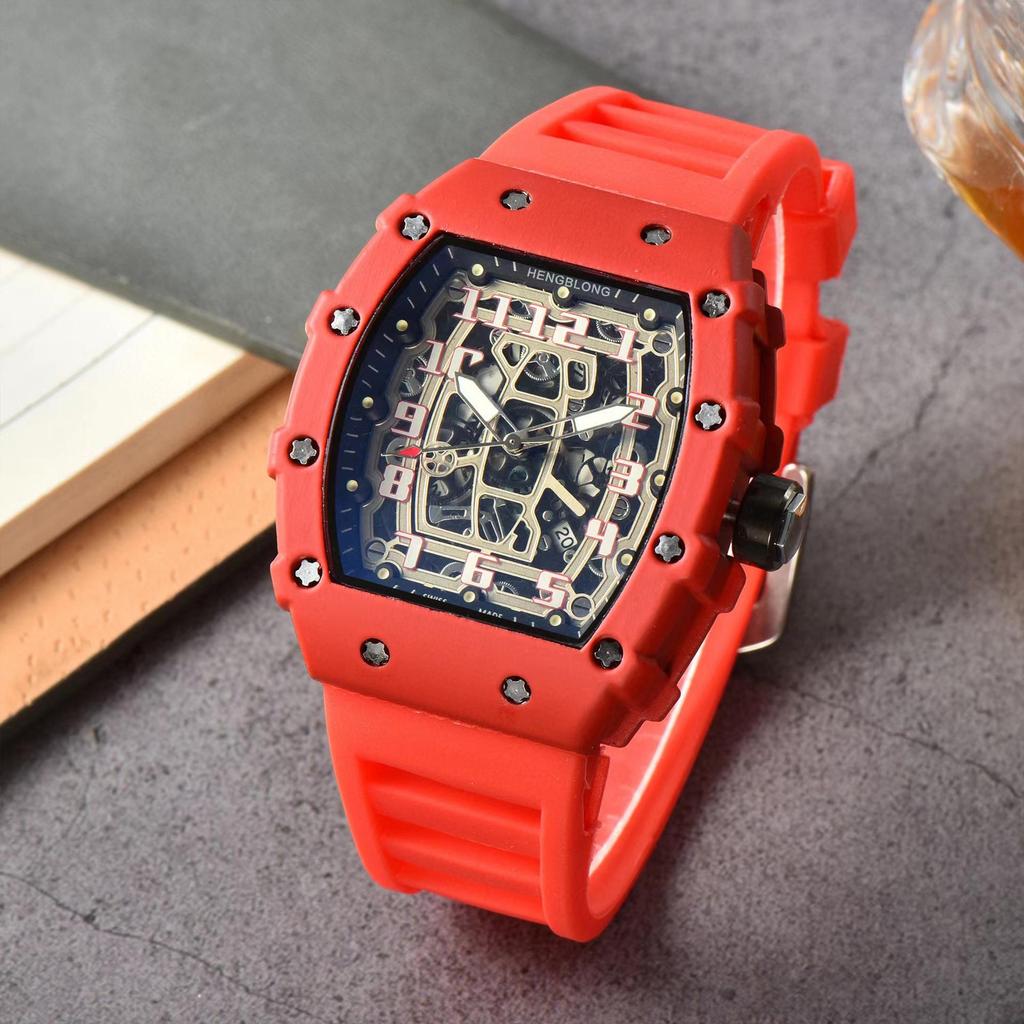 Personalizowane mechaniczne zegarki w kształcie beczki dla mężczyzn i unisex