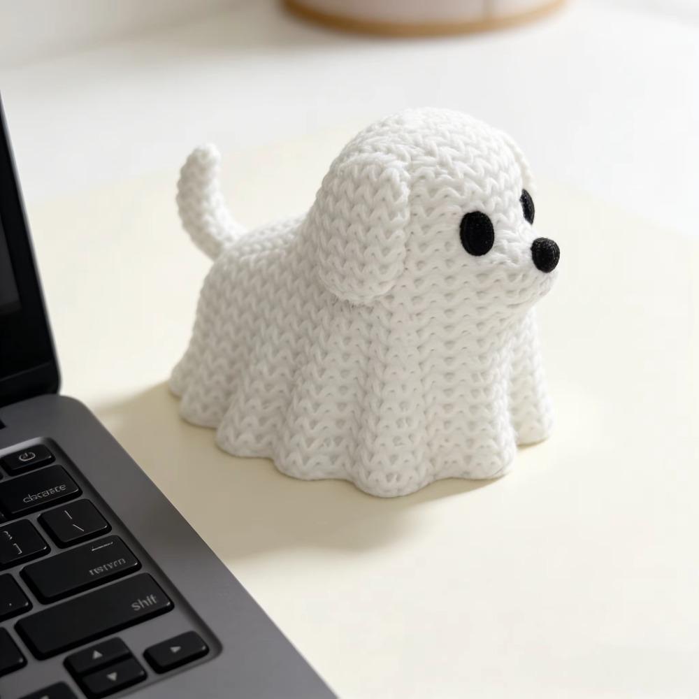 Mini Ghost Cat Dog Desktop Ornaments 3D Printed Halloween Table Decoration  TV Cabinet