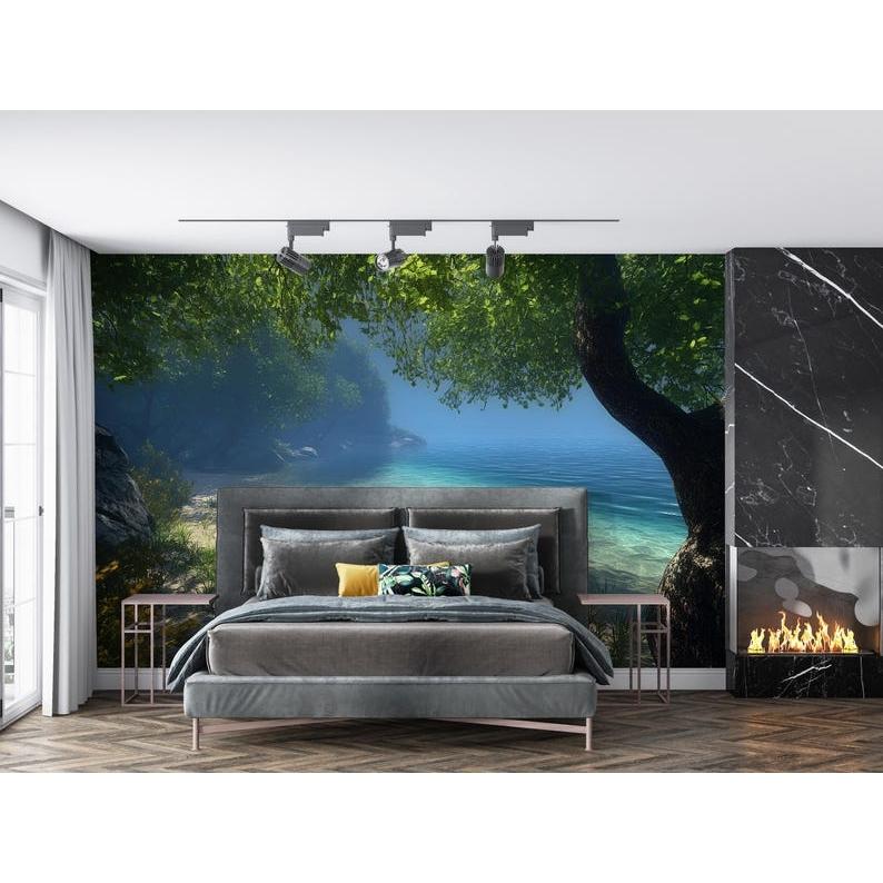 tropical beach tapestry 75x100 чёрный