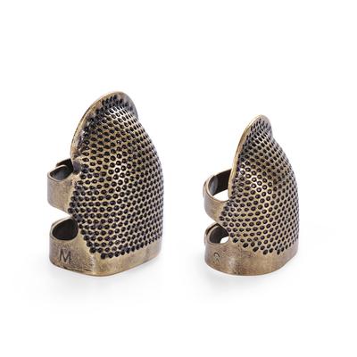 1pc Vintage Gold Finger Protector Needle Thimble Antique Ring Handworking Metal Stitching Tools DIY Crafts Sewing Accessories