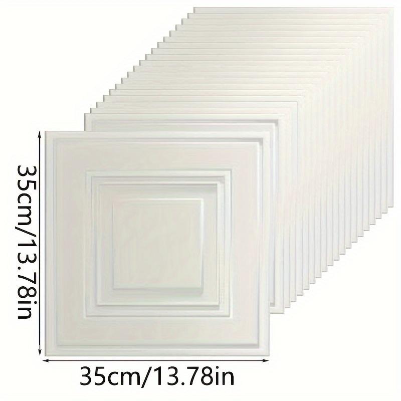 

20 шт. Водонепроницаемые противоударные наклейки на стену - Самоклеящиеся наклейки для плитки для потолка - Легко снимаются/наклеиваются, чистятся и режутся - Кухня/Гостиная/Ванная комната/Коридор 35*35cm-20pcs