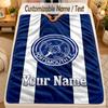 Flannel BlanketPortsmouth FC Custom Name Text Personalized Soft Warm Throw Blanket Home Decor Gift