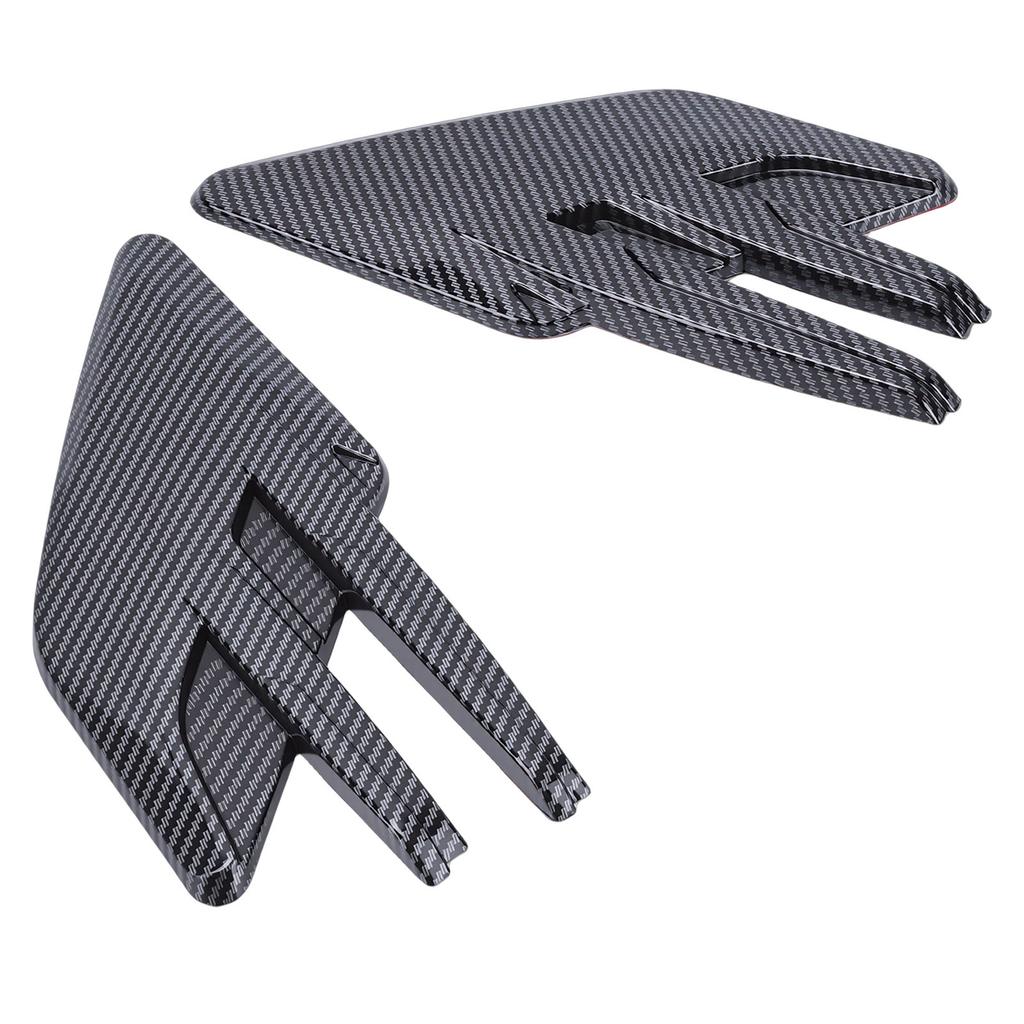 2Pcs Car Front Side Vent Trim Carbon Fiber Style Mudguard Air Wing Vent Trim Decoration Sporty Spoiler for Cars Trucks