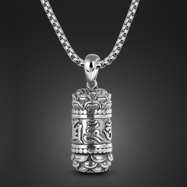 

Модные винтажные мужские ювелирные изделия унисекс из 100% стерлингового серебра 925 пробы, ожерелье унисекс, ожерелье с подвеской в ​​виде лотоса, сувенирный подарок 60cm