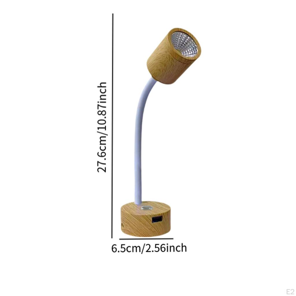 Aluminum LED Bedside Reading Lamp with USB Port And Brightness Adjustment Flexible Adjustable