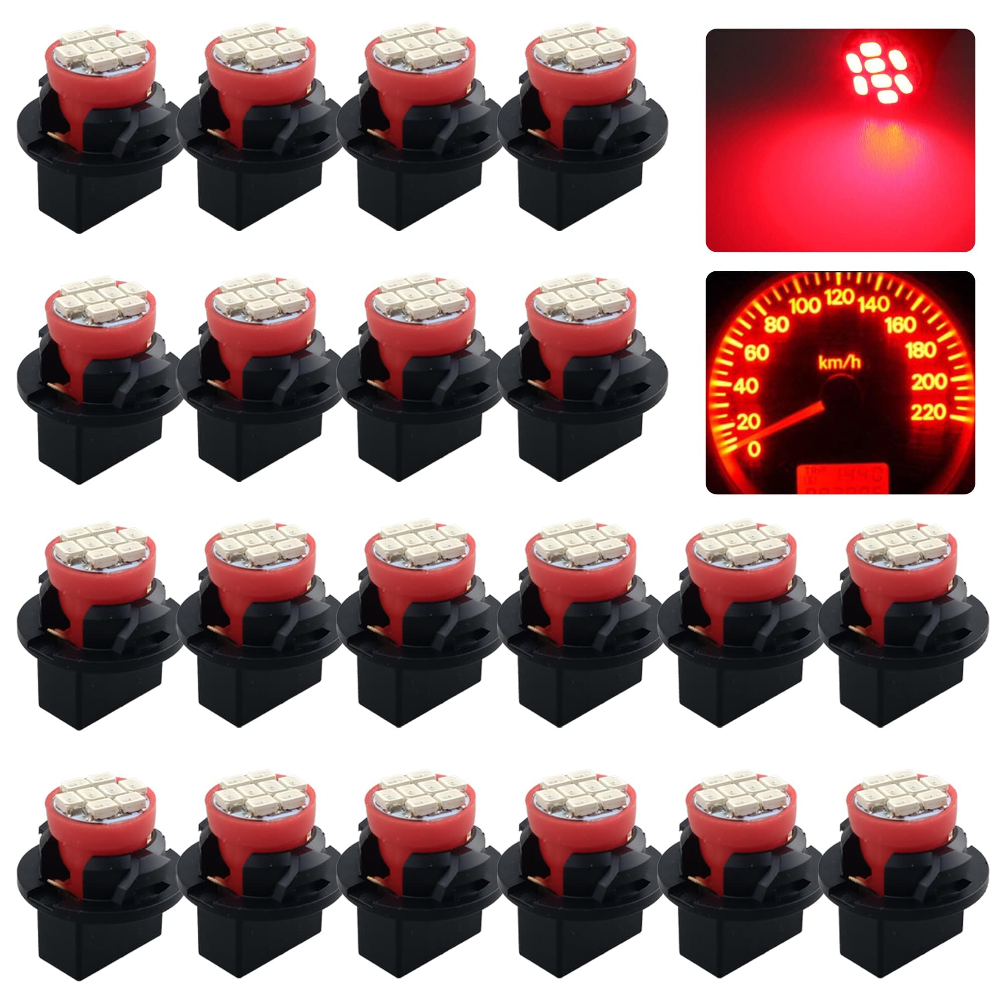 GLOFE T10 194 168 Красная светодиодная лампочка для приборной панели с замком T10 красный