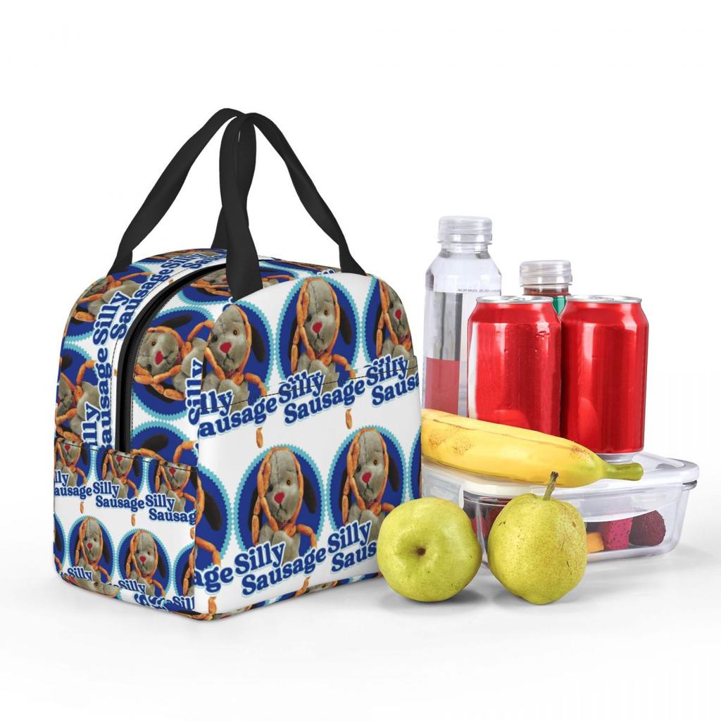 Sooty Sweep Silly Sausage Insulated Lunch Bag for Women Children Portable Food Boxes Thermal Lunch Box Tote