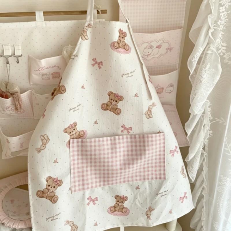 Cute Retro Bear Kitchen Apron