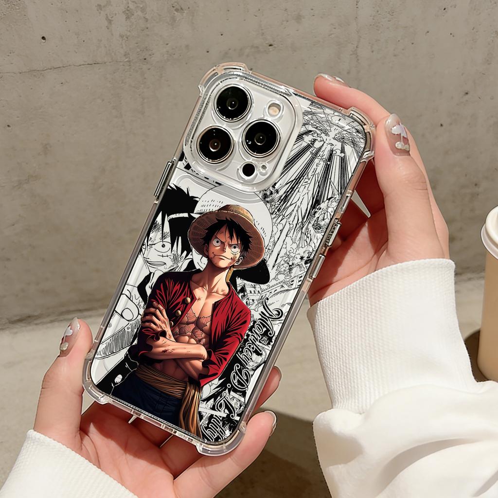 Anime Luffys Zoros AntiFall Clear Phone Case For Xiaomi Redmi 14C 13C 12C K50 K40 Note 14 13 12 11 10 9S A1 A2 A5 Pro Plus 4G 5G