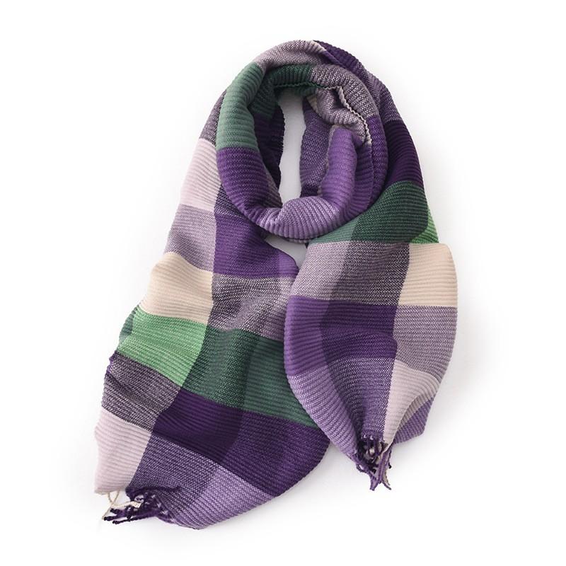Womens Knitted Scarf With Fringe Warm Faux Cashmere Wrap Shawl Winter Unisex Stylish Accessory In Multiple Colors