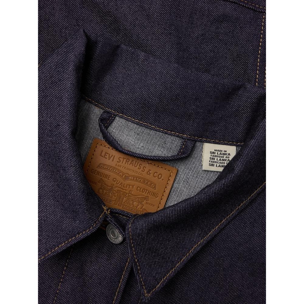 Levis Loose Fit Simple Versatile Lapel Long Sleeve Denim Jacket Women Jackets Denim-Blue A9155-0014