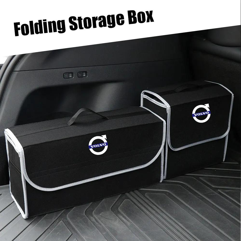 Car Trunk Storage Bag Felt Cloth Organizer Box Auto Accessories For Volvo V40 V60 V90 XC60 XC40 XC90 S60 S90 C50 S40 C70 Rdesign