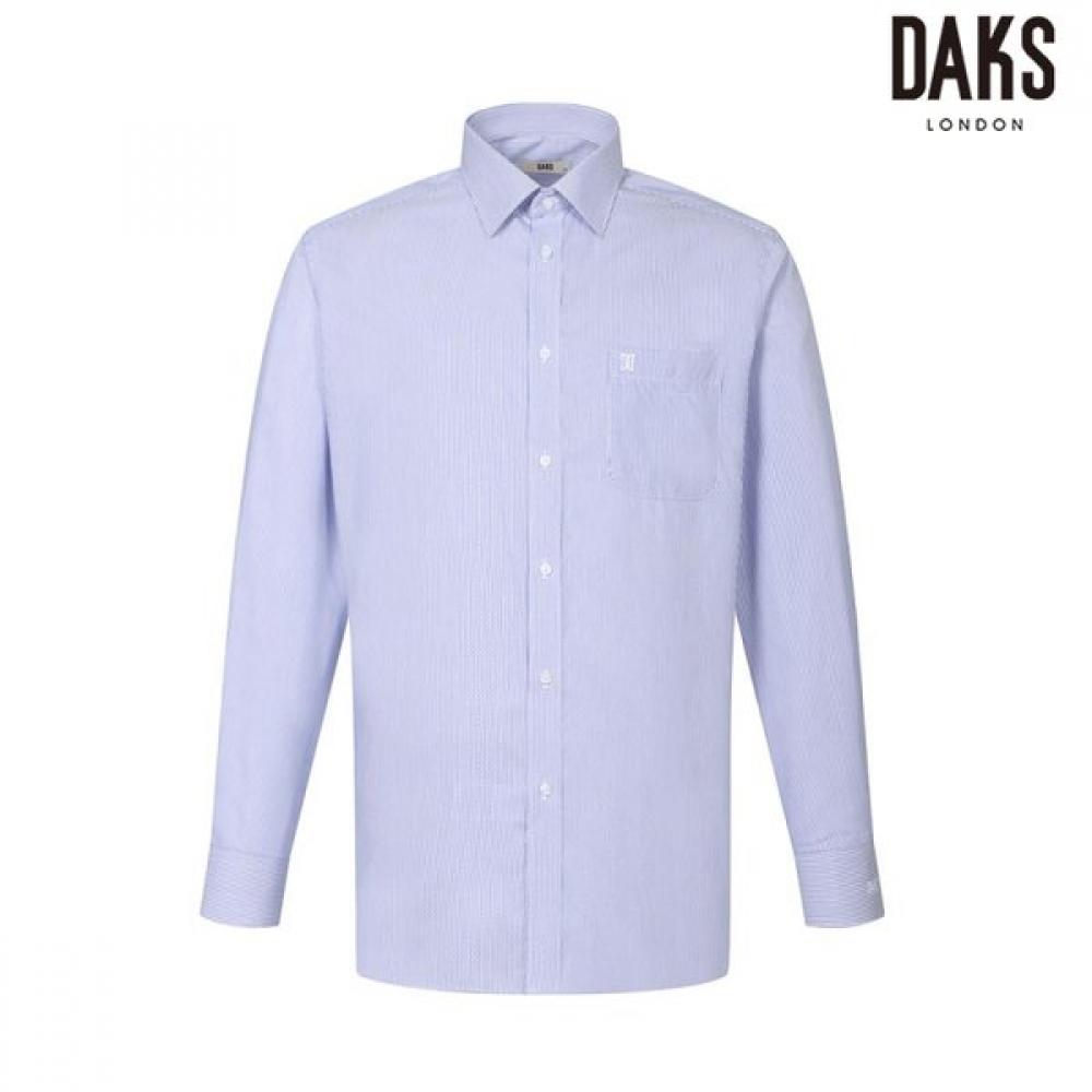 DakS Men S Cotton Blend Stripe Regular Fit dreSS Shirt  dmp1Shdl120b1 Blue/95